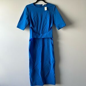 Nina Ricci royal blue short sleeve dress